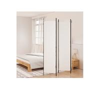 vidaXL Cloison de séparation Paravent 4 panneaux pliable 200x220 cm tissu blanc