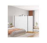 vidaXL Cloison de séparation 4 panneaux 350282 – Paravent pliable en tissu blanc 698x180 cm