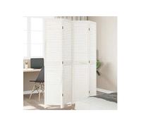 vidaXL Kamerscherm met 4 panelen massief paulowniahout wit358835 Blanc G