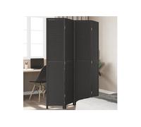 Kamerscherm met 4 panelen massief paulowniahout zwart358851