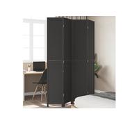 Kamerscherm met 4 panelen massief paulowniahout zwart358852