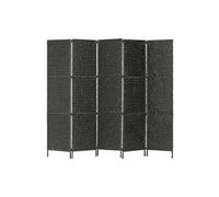 Kamerscherm met 5 panelen 193x160 cm waterhyacint zwart247352