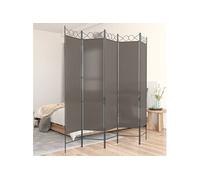 Kamerscherm met 5 panelen 200x200 cm stof antracietkleurig350156