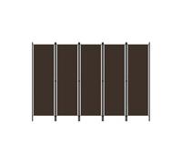 Kamerscherm met 5 panelen 250x180 cm bruin320724