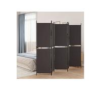 Kamerscherm met 5 panelen 250x180 cm stof bruin350219