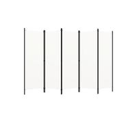 vidaXL Cloison de séparation wit320723 5 panneaux 250x180 cm Blanc crème