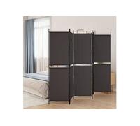 vidaXL Cloison de séparation 5 panneaux Marron 250x200 cm Tissu Marron