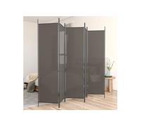 vidaXL Paravent 350204 - 5 panneaux 250 x 220 cm tissu anthracite