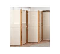 vidaXL Cloison de séparation 5 panneaux Blanc crème 350x180 cm