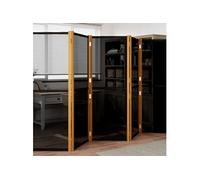 Cloison de Séparation 5 Panneaux Séparateur de Pièce Pliable Diviseur Ecran d'Intimité Paravent Décoration Salon Noir 350x180 cm