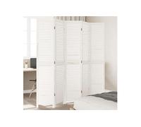 Kamerscherm met 5 panelen massief paulowniahout wit358839