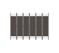 vidaXL Cloison de séparation Paravent 6 panneaux Anthracite 240x180 cm