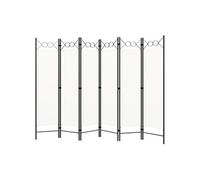 vidaXL Cloison de séparation 4 panneaux Blanc décor 160x180 cm Paravent chambre
