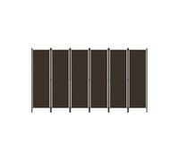 vidaXL Cloison de séparation 6 panneaux – Paravent intérieur marron 300x180 cm