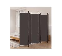 Kamerscherm met 6 panelen 300x200 cm stof bruin350191