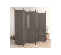Kamerscherm met 6 panelen 300x220 cm stof antracietkleurig350208