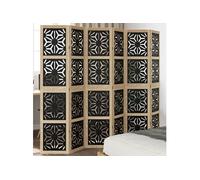 vidaXL Cloison de Séparation 6 Panneaux, Séparateur de Pièce, Écran d'Intimité, Paravent de Salon Chambre, Marron Noir 358810