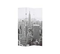 Kamerscherm New York bij daglicht 120x170 cm zwart en wit245857