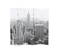 Kamerscherm New York bij daglicht 200x170 cm zwart en wit245859