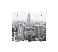 vidaXL Cloison de séparation pliable 228x170 cm New York Noir et blanc