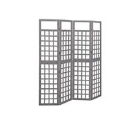 Kamerscherm/trellis met 4 panelen161x180 cm vurenhout grijs316487