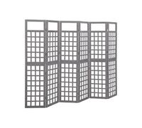 Vidaxl Cloison De Séparation À 6 Panneaux/Treillis Bois Sapin Massif Marron