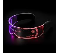 KAMEUN Lunettes lumineuses à LED pour fête, lunettes lumineuses, lunettes cyberpunk rave, avec lumière, accessoires de fête