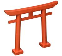 Kamidana-no-Sato Sanctuaire Sinto Kamidana, Petite Porte Torii Rouge avec Pieds Droits, du Japon