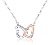 KaMieeg Collier à Double Anneau En Forme De CœUr D'Amour, L'Amour Doux Et Chaleureusement Livré