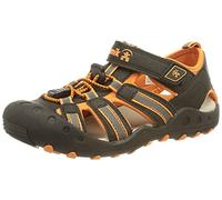 Kamik Garçon Unisex Kinder Crab Sandales Bout fermé, Noir (Blk Orange Charcoal BOC), 23 EU
