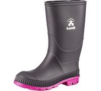 Kamik Garçon Unisex Kinder Stomp Bottes & Bottines de Pluie, Gris (Charcoal/Magenta Chm), 32 EU