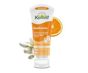 Kamill Express Crème pour les mains 100 ml - Crème végétalienne - Soin des mains et des ongles avec camomille bio et fleur d'oranger en format voyage - Apaisant et hydratant