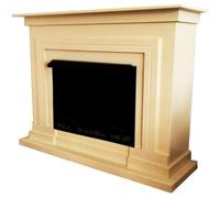 Kaminbau Mierzwa Console de cheminée décorative modèle Berlin Crème Convient pour inserts de cheminée