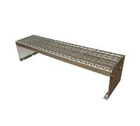 Kaminbau Mierzwa Escalier en acier galvanisé de qualité / 1 marche en caillebotis, largeur : 600 mm, hauteur : 20 cm, résistant aux intempéries, pour le jardin