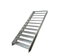 Kaminbau Mierzwa Escalier en acier galvanisé de qualité supérieure / 12 marches galvanisées (largeur 1000 mm) (hauteur 228 cm), résistant aux intempéries, pour le jardin