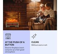 Kamini FXL 2G Cheminée électrique Insert 1800 W LED-3D simulation de flammes