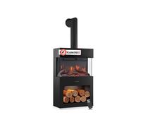 Kaminio Cheminée électrique Henri – Effet flamme 3D, télécommande – Noir