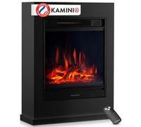 KAMINIO Cheminée électrique Kalle - Cheminée sur Pied avec Chauffage, Effet de Flamme 3D, télécommande (Noir)