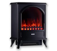 KAMINIO Cheminée électrique Leni - Poêle électrique avec Chauffage, Effet de Flamme 3D (Noir)