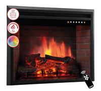 KAMINIO Cheminée électrique LUCA-Cheminée encastrable avec chauffage, effet de flamme 3D, 12 couleurs de flammes, télécommande - 30