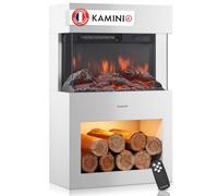 KAMINIO® Henri Cheminée électrique avec Chauffage Blanche [poêle décoratif]
