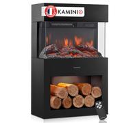 KAMINIO® Henri Cheminée électrique avec Chauffage Noire [poêle décoratif]