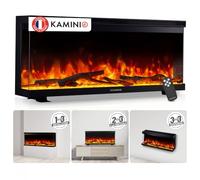 Kaminio Cheminée électrique Lea – 3-en-1, chauffage, 12 couleurs, télécommande (36 pouces)