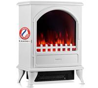 KAMINIO® Leni Cheminée électrique avec Chauffage Blanche [poêle décoratif] | Cheminée décorative sur pied avec effet de flamme, feu LED, radiateur soufflant intégré [900 / 1800 W], prête à l'emploi