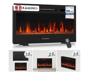 KAMINIO® Marlon Pro 30 Cheminée électrique chauffante à Effet Flamme