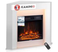 KAMINIO® Matti Angle Blanche Cheminée électrique à Poser