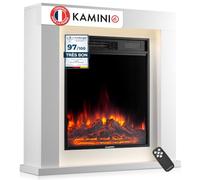 KAMINIO® Matti Modern 32 Blanche Cheminée électrique à Poser