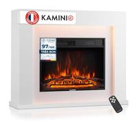 KAMINIO® Matti Modern 38 Blanche Cheminée électrique à Poser
