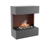 KAMINLICHT Opti-Myst 400 - Cheminée électrique à vapeur d'eau avec flammes 3D réalistes - Effet crépitement et télécommande - 60 x 72 x 30 cm - Gris