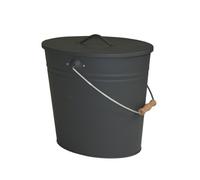 KAMINO FLAM 333251 - Poubelle à cendres Métal - Noir - 34 X 30 X 24 cm